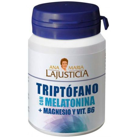 Ana Maria La Justicia Triptófano Con Melatonina+Magnesio Complemento Alimenticio Complemento alimenticio ayuda a mejorar el cansancio nocturno 60 uds