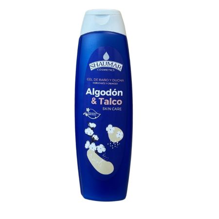 Shaumar Algodón & Talco Gel De Baño Y Ducha Gel de ducha con intenso y agradable aroma aportándo cuidado y frescor 750 ml