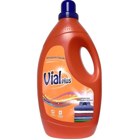 Vialplus Limpieza Total Ropa Blanca Y De Color Detergente Líquido Detergente líquido lava delicadamente para ropa blanca y de color 50 lavados 3000 ml