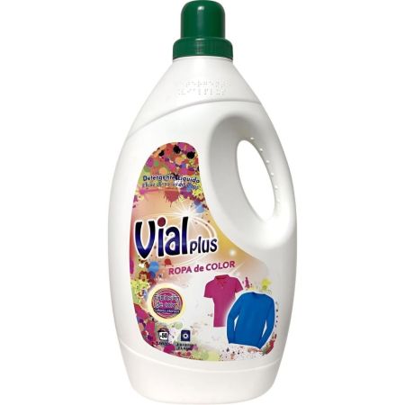 Vialplus Ropa De Color Detergente Líquido Detergente líquido protector para ropa de color y oscura 50 lavados 3000 ml