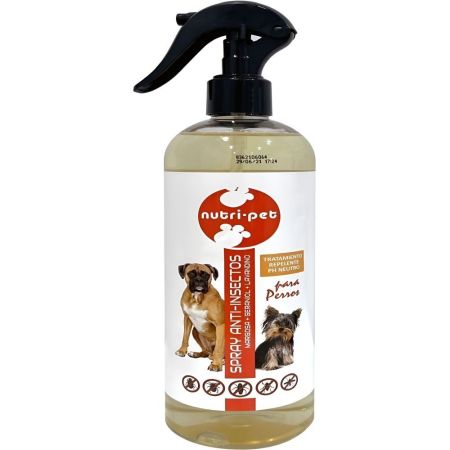 Nutri-Pet Spray Anti-Insectos Para Perros Spray antiinsectos para perros repele pulgas garrapatas piojos ácaros y las picaduras 500 ml