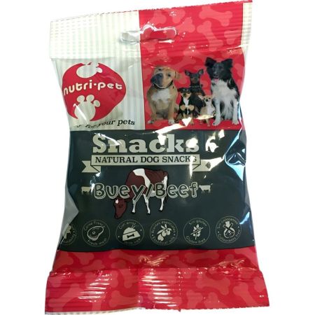 Nutri-Pet Snacks Natural Dogs Snacks Buey Snacks para perros recompensa saludable 100 gr