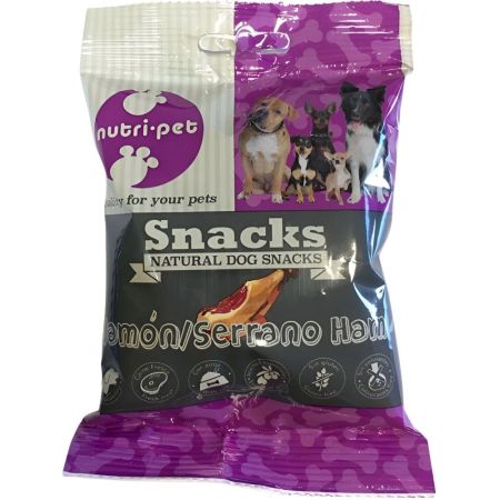 Nutri-Pet Snacks Natural Dog Snacks Jamón Serrano Snack para perros recompensa saludable 100 gr