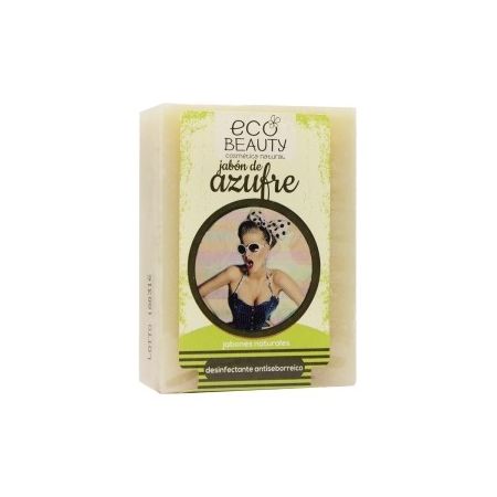 Ecobeauty Jabón De Azufre Jabón en pastilla natural con propiedades desinfectantes y antiseborreicas 100 gr