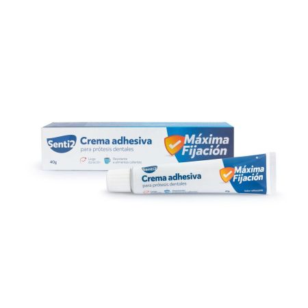 Senti2 Crema Adhesiva Máxima Fijación Crema adhesiva prótesis dental fijación extrafuerte 40 gr