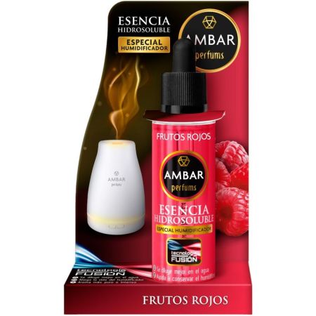 Ambar Frutos Rojos Esencia Hidrosoluble Especial Humidificador Esencia hidrosoluble para humidificador ofrece aroma agradable y relajante 50 ml