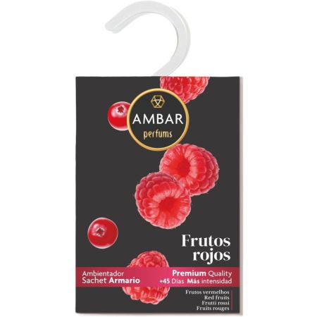 Ambar Frutos Rojos Ambientador Armario Ambientador para armario 0% alcohol con gran fragancia +45 días de duración