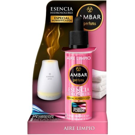 Ambar Aire Limpio Esencia Hidrosoluble Especial Humificador Esencia hidrosoluble para humidificador ofrece aroma agradable y relajante 50 ml