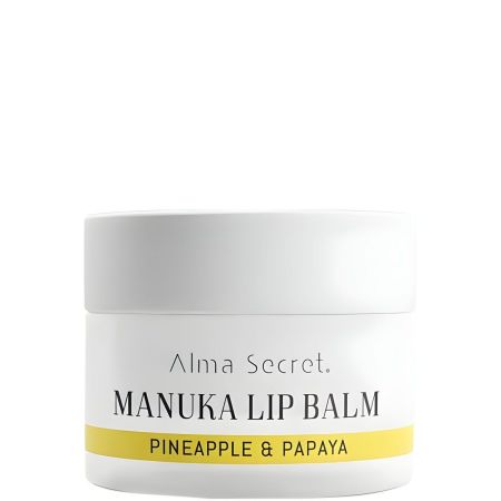 Alma Secret Pineaple & Papaya Manuka Lip Balm Bálsamo labial repara y flexibiliza para acabado hidratado liso y jugoso durante todo el día 10 ml