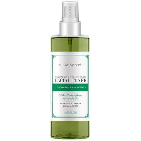 Alma Secret Cucumber Facial Toner Tónico facial revitalizante y antiedad con pepino y hammamelis 200 ml