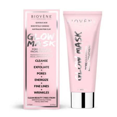 Biovène Glow Mask Pore Clansing Facial Treatment Mascarilla iluminadora tratamiento limpiador y purificador de poros 75 ml