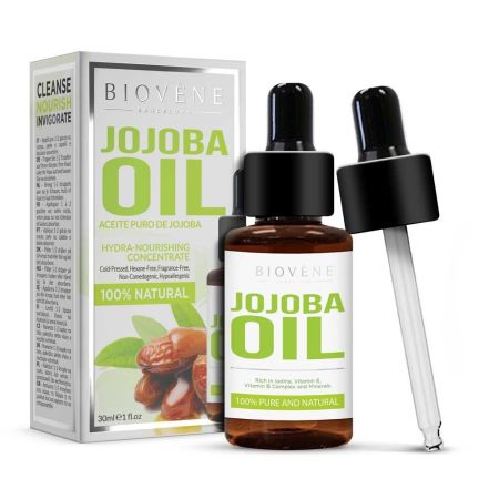 Biovène Jojoba Oil Aceite puro de jojoba limpia y nutre 100% natural 30 ml