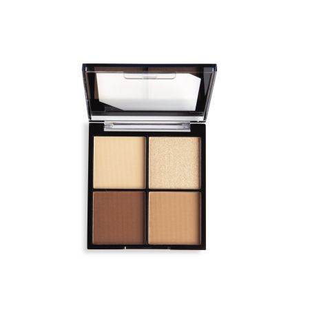 Magic Studio Highlight & Countour Paleta Paleta de iluminador y contorno para iluminar y resaltar el rostro 4 tonos