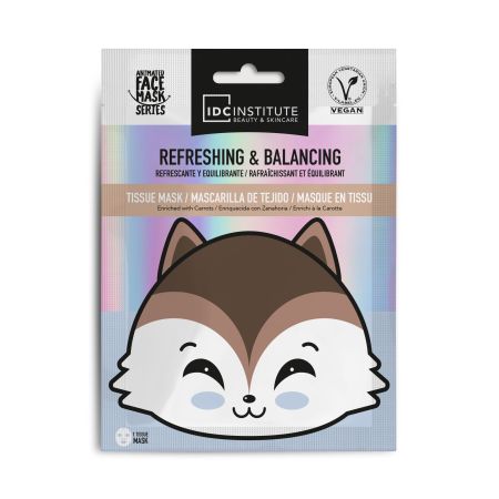 Idc Institute Refreshing & Balancing Mascarilla Mascarilla facial vegana de tela refrescante y equilibrante piel limpia purificada y fresca