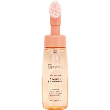 Idc Institute Vitamin C Foam Cleanser Limpiador en espuma elimina maquillaje y aclara manchas para piel uniforme y brillante 240 ml