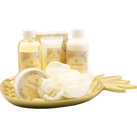 Becasan Nature Bandeja De Madera Piña Gardenias Rutina de baño relajante para cuidado corporal