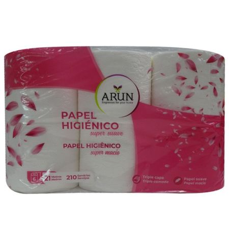 Arun Super Suave Papel Higiénico Papel higiénico super suave triple capa 6 uds