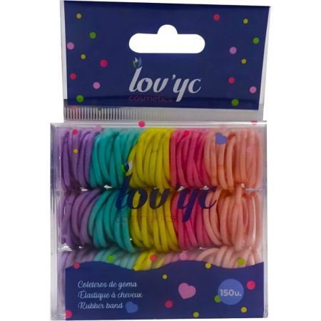 Lov'Yc Coleteros De Goma Flúor Gomas para el cabello sujetan firmemente sin dañar 150 uds