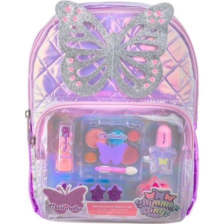 Martinelia Shimmer Wings Backpack Beauty Set Set de maquillaje siéntete lista con esta mochila y su mariposa en 3d