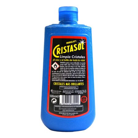 Cristasol Limpia Cristales Limpiacristales elimina suciedad y manchas de grasa con olor y brillo de toda la vida 500 ml