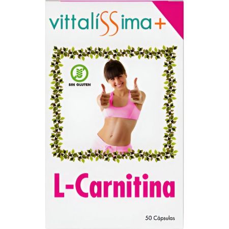 Vittalissima L-Carnitina Quema-Grasas Complemento Alimenticio Complemento alimenticio evita las pérdidas de tejido muscular y grasa útilizandolo como energía 50 uds