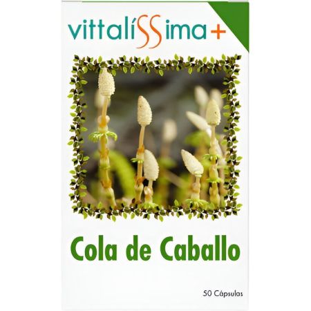 Vittalissima Cola De Caballo Complemento Alimenticio Complemento alimenticio ayuda a la eliminación de líquidos y disminuye sensación de hinchazón 50 uds