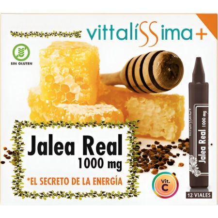 Vittalissima Jalea Real Complemento Alimenticio Complemento alimenticio contribuye a disminuir el cansancio y la fatiga 12 uds