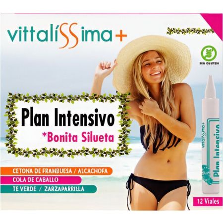 Vittalissima Plan Intensivo Bonita Silueta Complemento Alimenticio Complemento alimenticio ayuda a complementar las dietas de adelgazamiento 12 uds