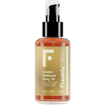 Freshly Cosmetics Golden Radiance Body Oil Aceite corporal anticelulítico 100 % natural 100 ml