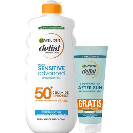 Delial Sensitive Advanced Leche Spf 50+ + After Sun Precio Especial Set de protección solar hidrata y cuida la piel antes y después del sol