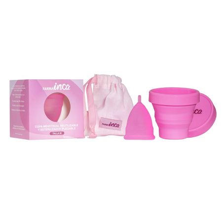 Inca Copa Menstrual Con Esterilizador Talla M Copa menstrual reutilizable hasta 12 horas de protección sin olores