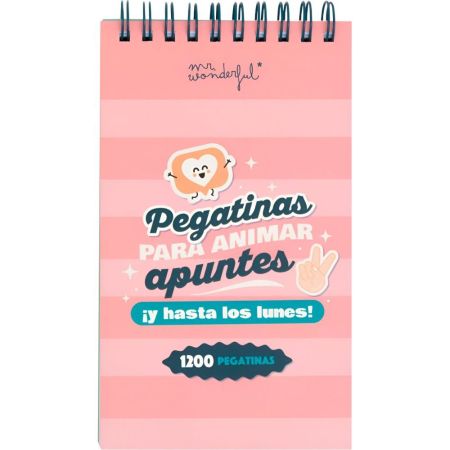 Mr. Wonderful Libreta De Pegatinas Para Animar Apuntes ¡y Hasta Los Lunes! Libreta de pegatinas para decorar tus apuntes de la mejor manera posible 970 uds