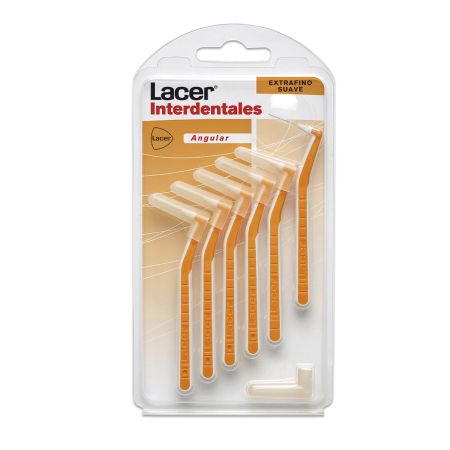 Lacer Cepillo Interdental Angular Extrafino Suave Cepillo interdental facilita el acceso y la limpieza de cualquier zonas especial 6 uds