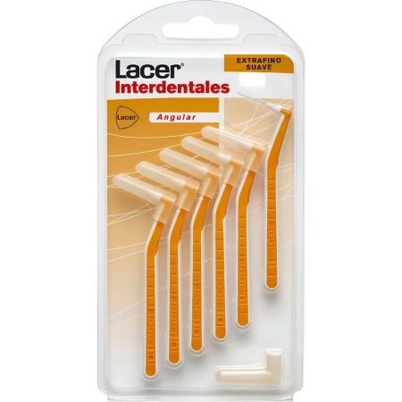 Lacer Cepillo Interdental Angular Extrafino Suave Cepillo interdental facilita el acceso y la limpieza de cualquier zonas especial 6 uds