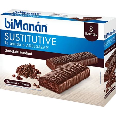 Bimanan Sustitutive Chocolate Fondant Complemento Alimenticio Complemento alimenticio ayuda a la bajada de peso sabor chocolate 8 uds