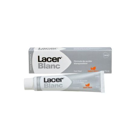 Lacer Blanc Pasta Dentífrica Pasta de dientes con flúor fórmula de acción blanqueadora sabor citrus 75 ml