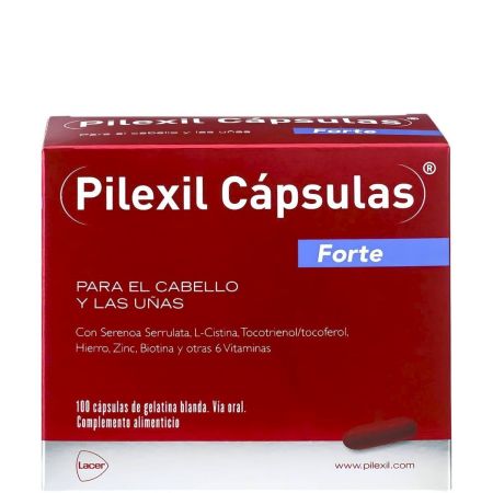 Pilexil Cápsulas Forte Tratamiento preventivo contra la caída excesiva de cabello 100 uds