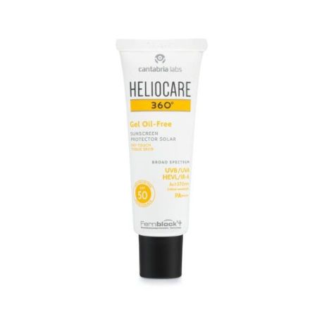 Heliocare Protector Solar 360º Gel Oil-Free Protector solar de doble acción matificante y seborreguladora  piel suave lisa y sin brillos 50 ml