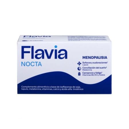 Flavia Nocta Complemento Alimenticio Menopausia Complemento alimenticio ayuda a aliviar los signos molestos de la menopausia 30 comprimidos