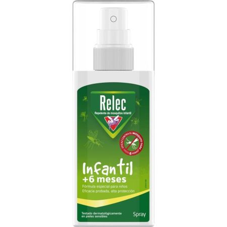 Relec Infantil +6 Meses Repelente De Mosquitos Spray Repelente corporal antimosquitos para los más pequeños ofrece hasta 6 horas de protección 100 ml