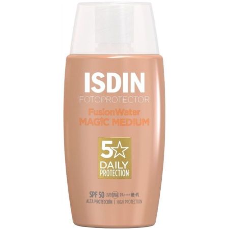 Isdin Fotoprotector Fusionwater Color Spf 50 Protector solar facial con color de rápida absorción para sensación de frescor y acabado sedoso