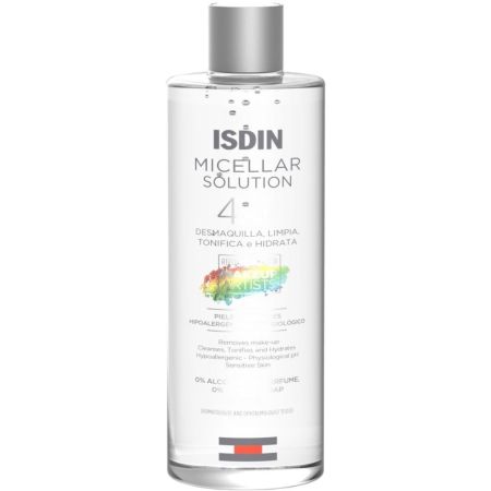 Isdin Micellar Solution 4 In 1 Agua micelar piel desmaquillada hidratada  tonificada e hidratada