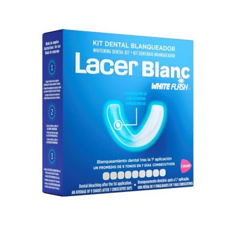 Lacer Blanc White Flash Kit Dental Blanqueador Set dental blanqueador activado por luz elimina manchas con efecto inmediato