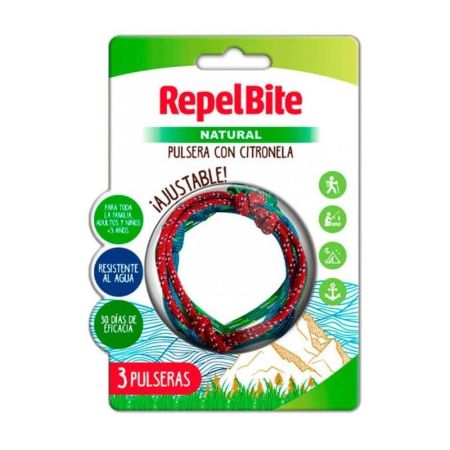 Repelbite Natural Pulsera Con Citronela Pulsera ajustable repelente de insectos con citronela 3 uds