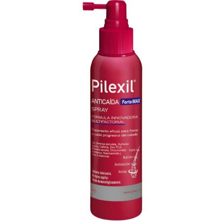 Pilexil Forte Max Anticaída Spray Spray anticaída normaliza el crecimiento capilar y mejora el aporte de nutrientes 120 ml