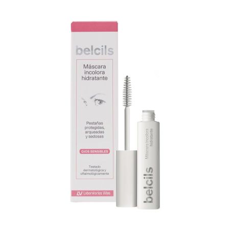 Belcils Máscara Incolora Hidratante Máscara para pestañas protegidas arqueadas y sedosas para ojos sensibles 8 ml