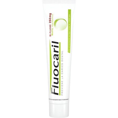 Fluocaril Bi-Fluoré 250 Pasta Dentífrica Pasta de dientes evita la aparición de caríes y encías inflamadas con sabor menta 125 ml