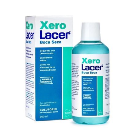 Lacer Xero Boca Seca Colutorio Enjuage bucal con fórmula avanzada sin alcohol calma los síntomas de la sequedad bucal 500 ml