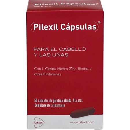 Pilexil Cápsulas Para El Cabello Y Las Uñas Complemento alimenticio aporta vitaminas y nutrientes saneando y fortaleciendo el cabello y las uñas