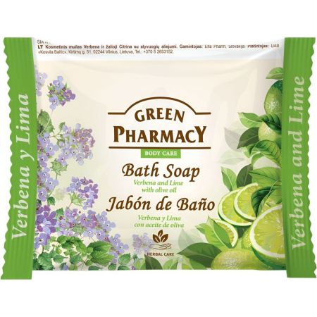 Green Pharmacy Verbena Y Lima Jabón De Baño Gel de de ducha en pastilla limpia la piel de forma suave y efectiva dejando un agradable aroma 100 gr